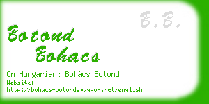 botond bohacs business card